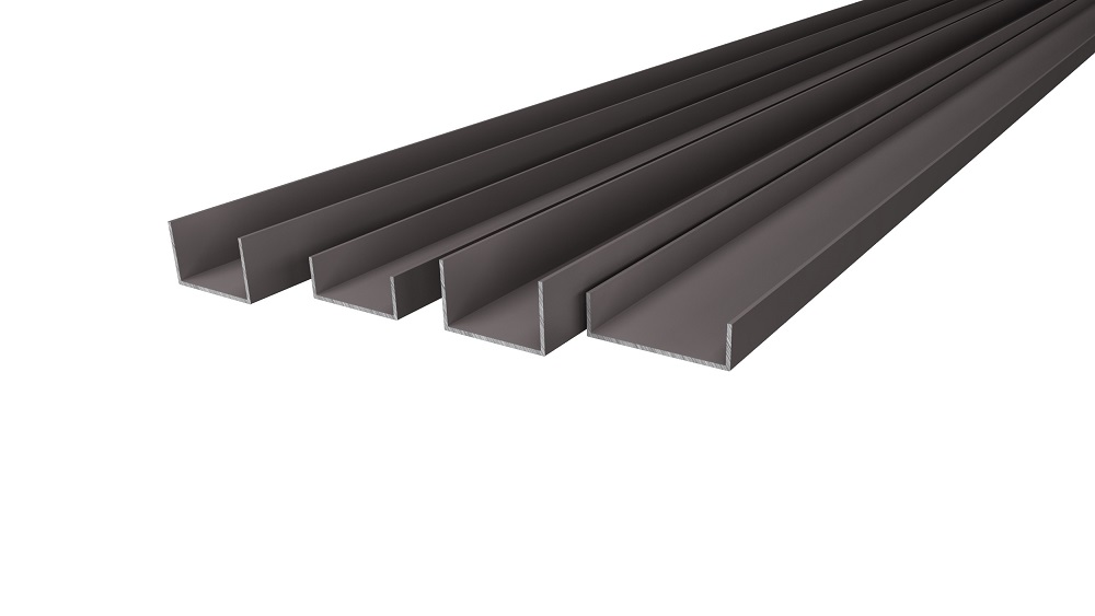 Aluminium profiles U-formed